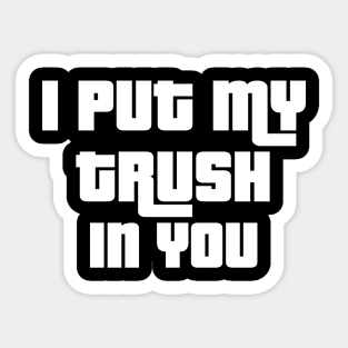 'I Put My Trust In You' Love For Religion Shirt Sticker